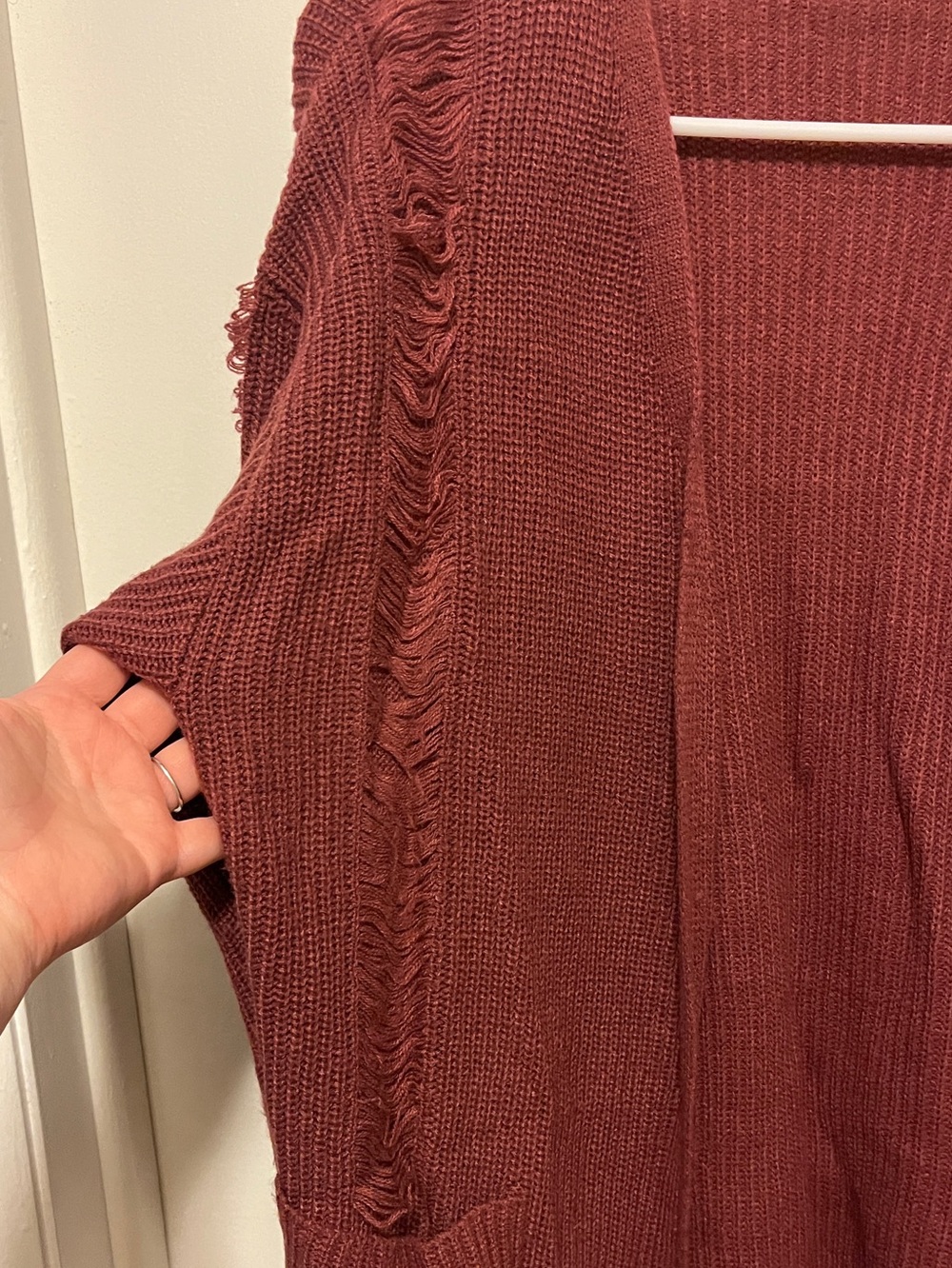 BloomChic Open-Front Rust Cardigan - Picture 3 of 5